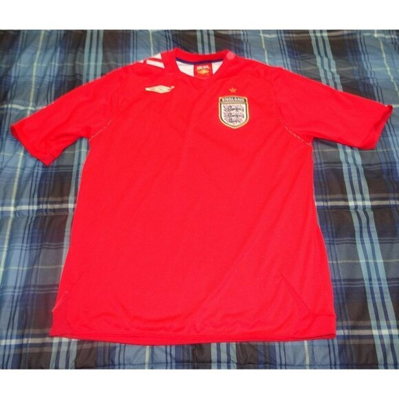 Umbro England Red Soccer/Futbol Jersey Size Large - Picture 1 of 10